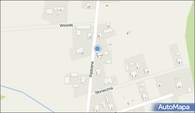 Michałów, Radosna, 4, mapa Michałów