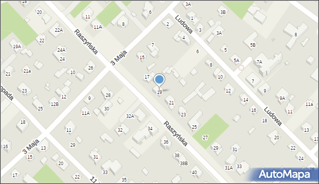 Michałowice, Raszyńska, 19, mapa Michałowice