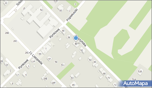 Michałowice, Raszyńska, 60, mapa Michałowice