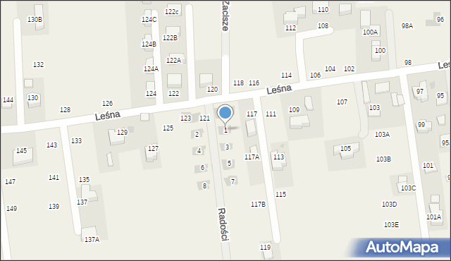Michałowice, Radości, 1, mapa Michałowice