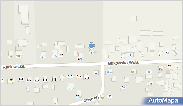 Miechów, Racławicka, 111, mapa Miechów