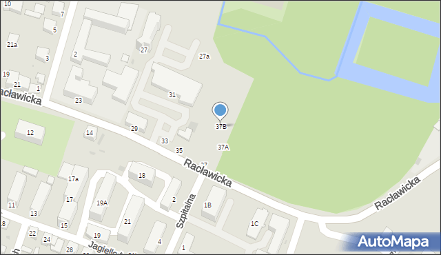 Miechów, Racławicka, 37B, mapa Miechów