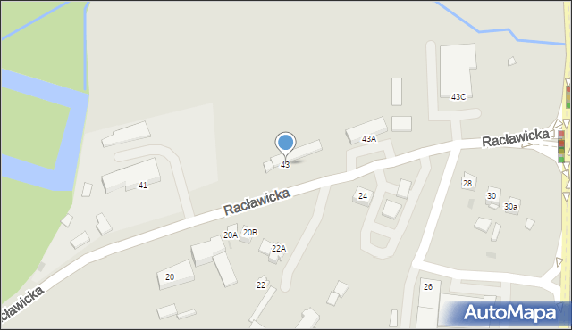 Miechów, Racławicka, 43, mapa Miechów