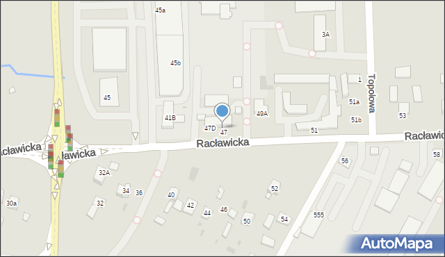 Miechów, Racławicka, 47B, mapa Miechów