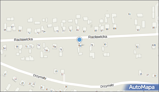Miechów, Racławicka, 76b, mapa Miechów