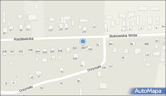 Miechów, Racławicka, 84a, mapa Miechów