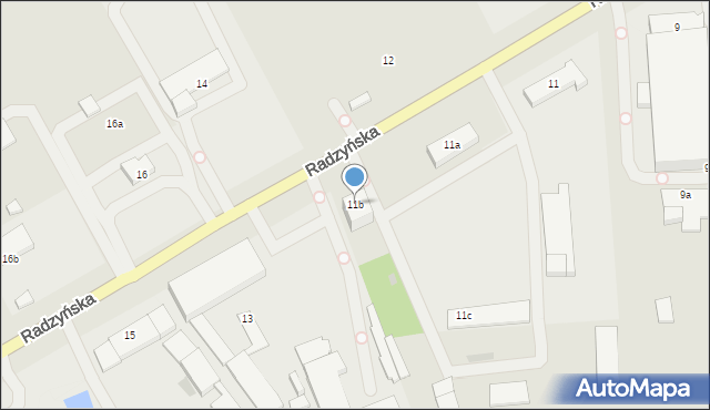 Międzyrzec Podlaski, Radzyńska, 11b, mapa Międzyrzec Podlaski