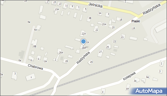 Międzyrzec Podlaski, Radzyńska, 24A, mapa Międzyrzec Podlaski
