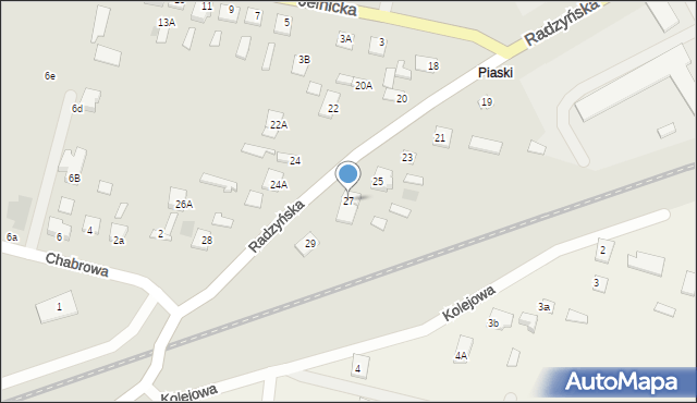 Międzyrzec Podlaski, Radzyńska, 27, mapa Międzyrzec Podlaski