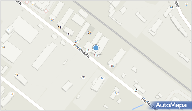 Mielec, Racławicka, 11a, mapa Mielca