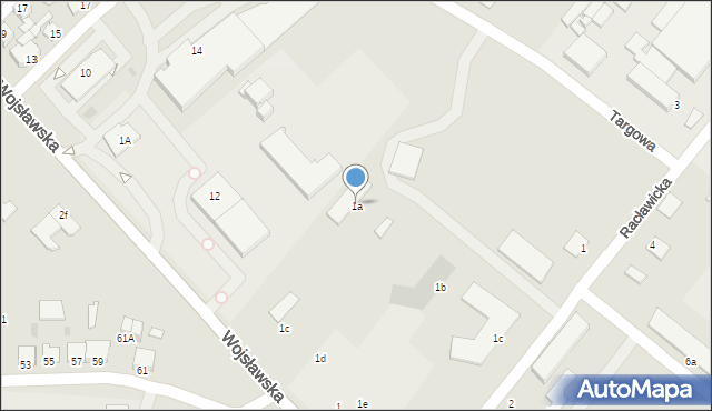 Mielec, Racławicka, 1a, mapa Mielca