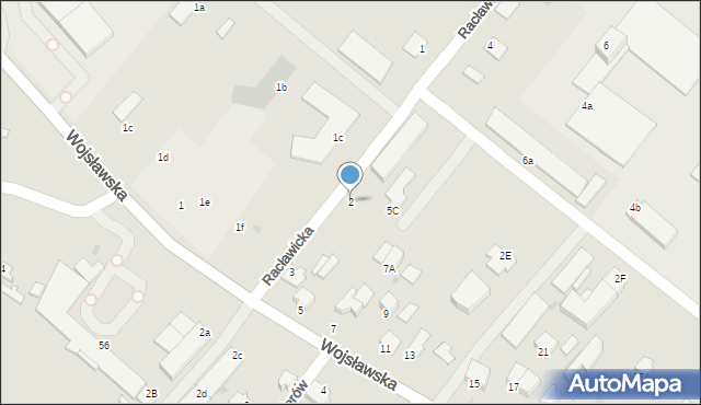 Mielec, Racławicka, 2, mapa Mielca