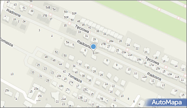 Mierzyn, Radosna, 7, mapa Mierzyn
