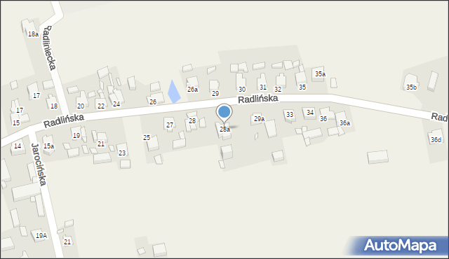 Mieszków, Radlińska, 28a, mapa Mieszków