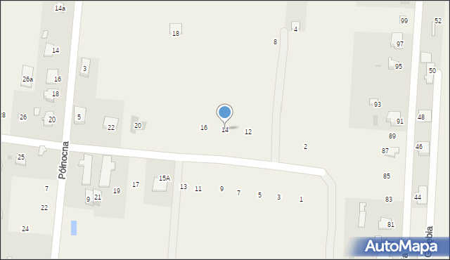 Milejowice, Radosna, 14, mapa Milejowice