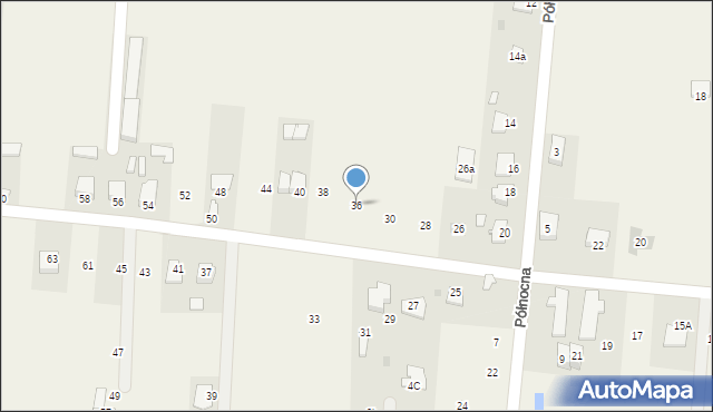 Milejowice, Radosna, 36, mapa Milejowice