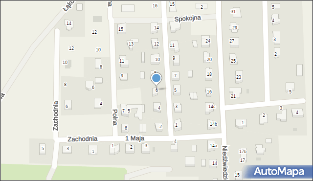 Miłkowice, Radosna, 6, mapa Miłkowice