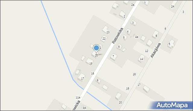 Miłoszyce, Ratowicka, 20, mapa Miłoszyce