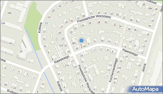 Mińsk Mazowiecki, Rawskiego Feliksa, 1, mapa Mińsk Mazowiecki