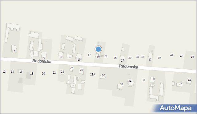 Mleczków, Radomska, 19, mapa Mleczków