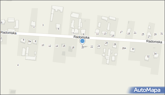 Mleczków, Radomska, 20, mapa Mleczków