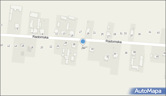 Mleczków, Radomska, 28A, mapa Mleczków