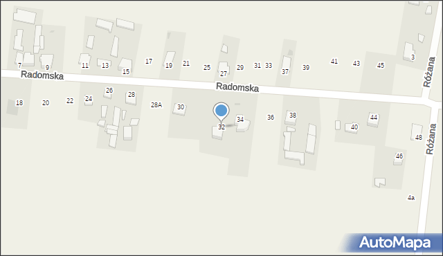 Mleczków, Radomska, 32, mapa Mleczków
