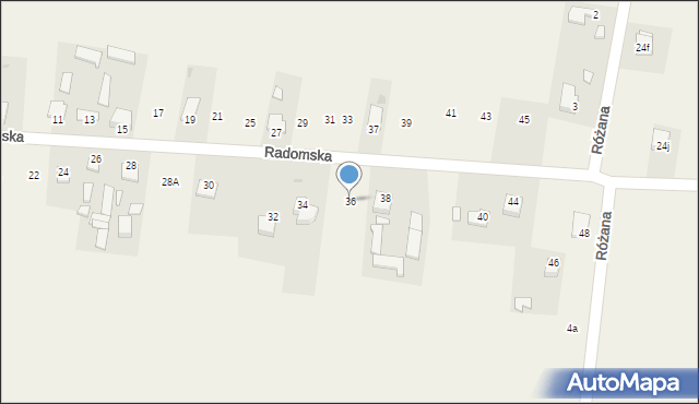 Mleczków, Radomska, 36, mapa Mleczków