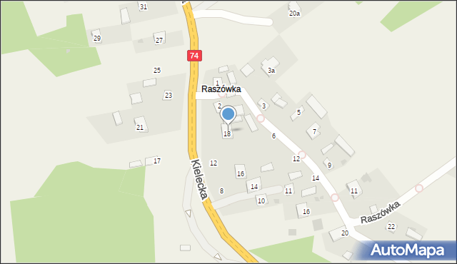 Mniów, Raszówka, 4, mapa Mniów