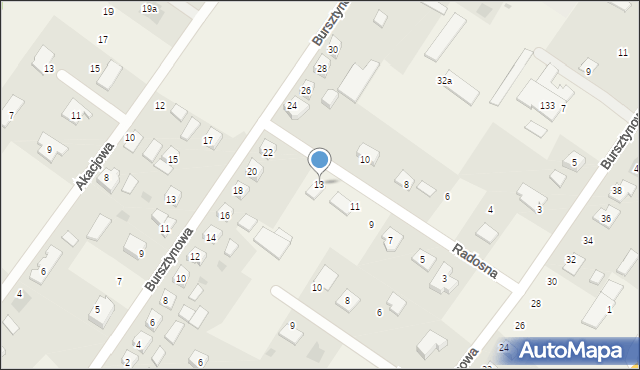 Mokre, Radosna, 13, mapa Mokre