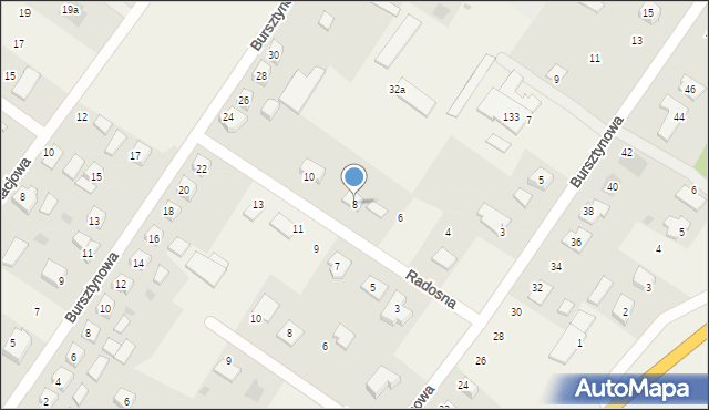 Mokre, Radosna, 8, mapa Mokre