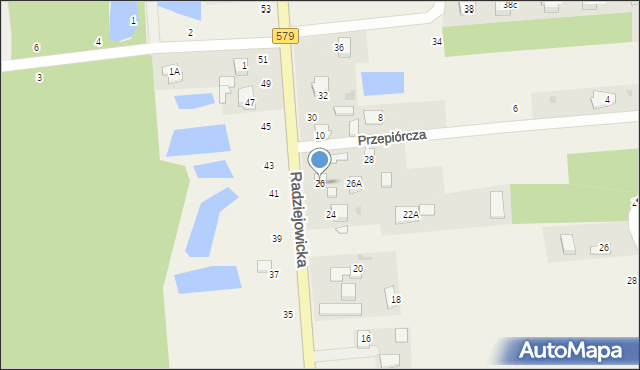 Mościska, Radziejowicka, 26, mapa Mościska