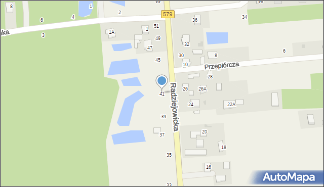 Mościska, Radziejowicka, 41, mapa Mościska