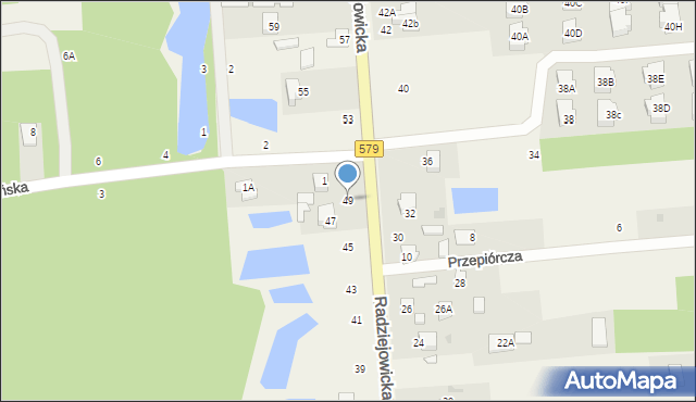 Mościska, Radziejowicka, 49, mapa Mościska