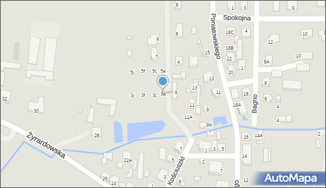 Mszczonów, Racławicka, 3a, mapa Mszczonów