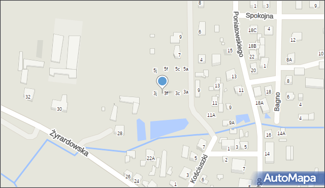 Mszczonów, Racławicka, 3g, mapa Mszczonów