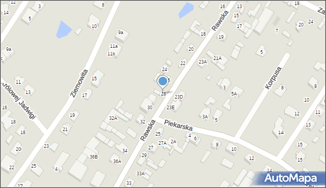 Mszczonów, Rawska, 28, mapa Mszczonów