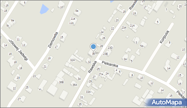 Mszczonów, Rawska, 30, mapa Mszczonów