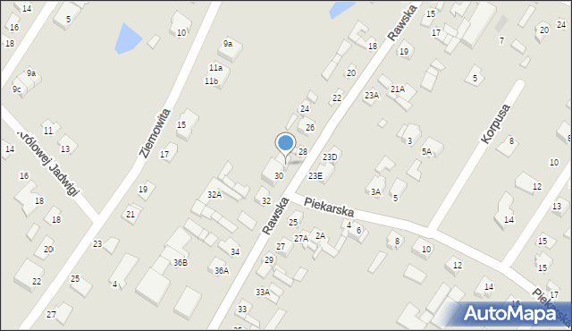 Mszczonów, Rawska, 30A, mapa Mszczonów