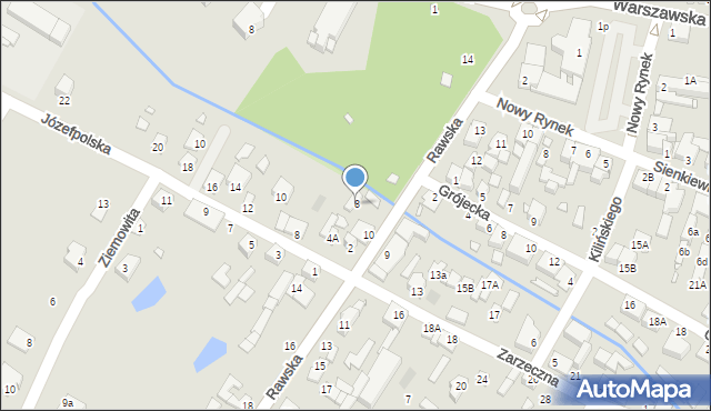 Mszczonów, Rawska, 8, mapa Mszczonów