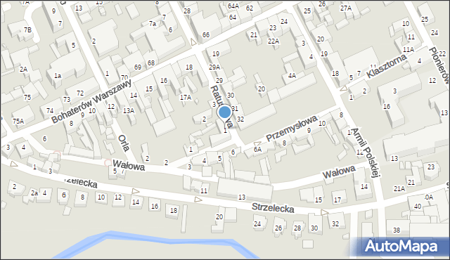 Myślibórz, Ratuszowa, 1, mapa Myślibórz