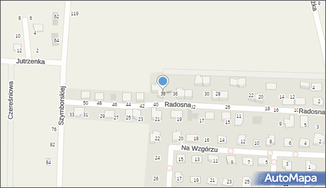 Nakło Śląskie, Radosna, 38, mapa Nakło Śląskie