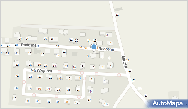Nakło Śląskie, Radosna, 5, mapa Nakło Śląskie