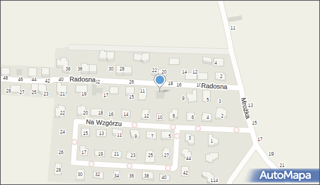 Nakło Śląskie, Radosna, 9, mapa Nakło Śląskie