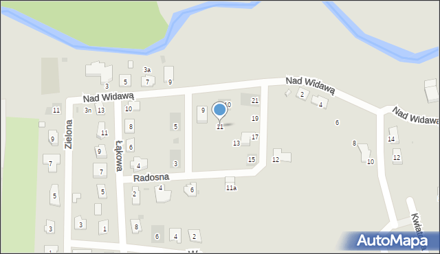 Namysłów, Radosna, 11, mapa Namysłów