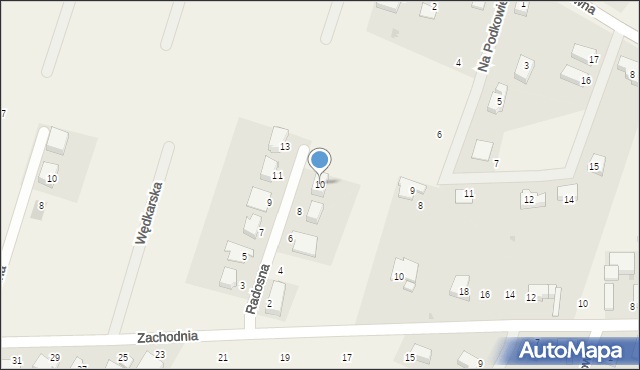 Nieciszów, Radosna, 10, mapa Nieciszów