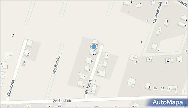 Nieciszów, Radosna, 11, mapa Nieciszów