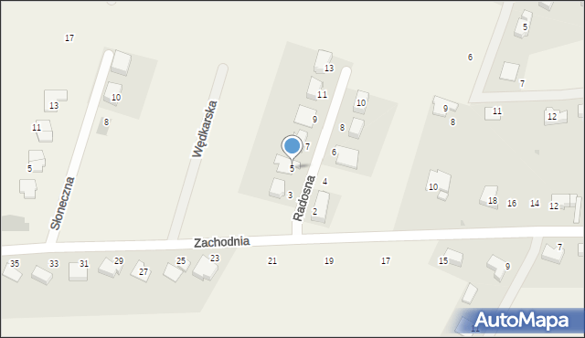 Nieciszów, Radosna, 5, mapa Nieciszów
