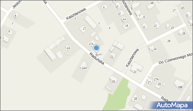 Niestępowo, Raduńska, 19, mapa Niestępowo