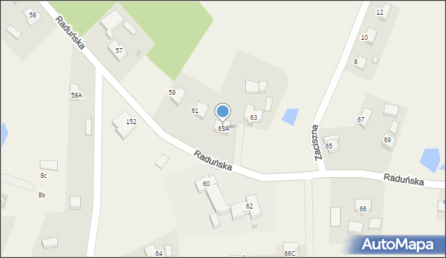Niestępowo, Raduńska, 63A, mapa Niestępowo